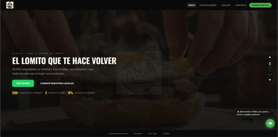 Web de Pollis Lomiterías